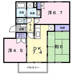 ジョイフルポット児島Ｃの物件間取画像